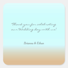 ビーチグラデーションエレガントの好意 スクエアシール