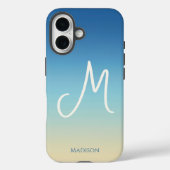 ビーチグラデーション モノグラム Case-Mate iPhoneケース (裏面)