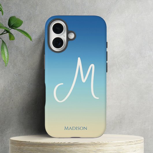 ビーチグラデーション モノグラム Case-Mate iPhoneケース