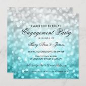 ビーチグラデーション《写真》ぼけ味ラエレガントイト婚約パーティ 招待状 (正面/裏面)