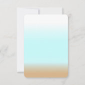 ビーチグラデーションRSVPエレガント応答カード招待状 出欠カード (裏面)