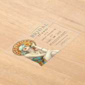 ビーチグラムバイザシーブライダルシャワープールパーティー アクリル招待状 (レイダウン)