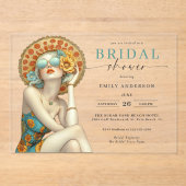 ビーチグラムバイザシーブライダルシャワープールパーティー アクリル招待状 (正面)