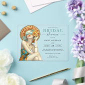 ビーチグラムバイザシーブライダルシャワープールパーティー アクリル招待状 (インサイチュ (ウェディング))