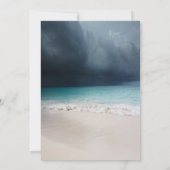 ビーチグリッター目盛りキャップ目盛り 招待状 (裏面)