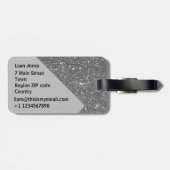 ビーチグレーシングルシェルモノグラムカスタム文字 ラゲッジタグ (裏面横)