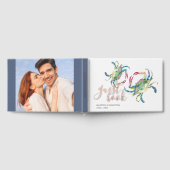 ビーチゲストブックウォーターカラーカニ ゲストブック (全面)