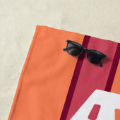 ビーチゲストレコーラル&ピンクストライプのビーチタオル ビーチタオル (インサイチュ)