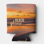 ビーチゲストレトロピカルオレンジイエローサンセット 缶クーラー (裏面)