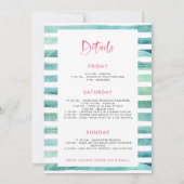 ビーチゲストレトロピカルココナッツバチェロレッテ週末 招待状 (裏面)