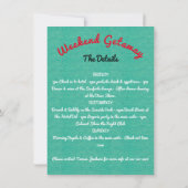 ビーチゲートウェイ誕生日またはバチェロレッテ送信先 招待状 (裏面)