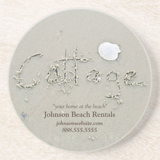 ビーチコテージサンド書ズコースター コースター (正面)