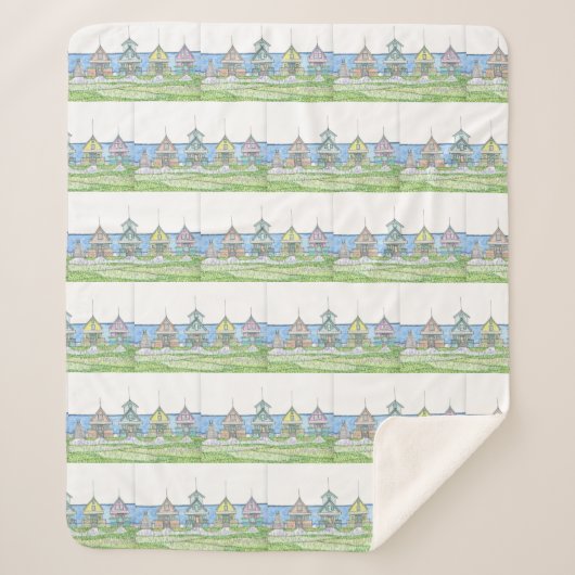 ビーチコテージシェルパブランケット シェルパブランケット (正面)