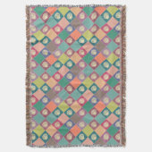 ビーチコテージシーシェルパターン スローブランケット (正面縦)