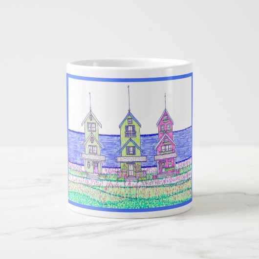 ビーチコテージトリオジャンボマグ ジャンボコーヒーマグカップ (正面)