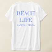 ビーチコテージトリオヴネックTシャツ Tシャツ (レイダウン裏面)