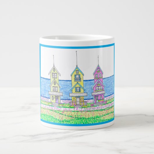 ビーチコテージトリオ2ジャンボマグ ジャンボコーヒーマグカップ (正面)