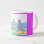 ビーチコテージトリオ2フシアジャンボマグ ジャンボコーヒーマグカップ (正面右)