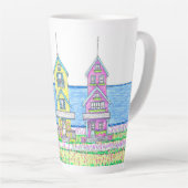 ビーチコテージトリオ2；大ラテマグカップ カフェラテマグ (右アングル)