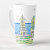 ビーチコテージトリオ2；大ラテマグカップ カフェラテマグ (左アングル)