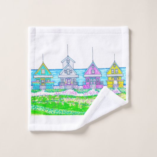 ビーチコテージブライトウォッシュクロス ウォッシュタオル (ウォッシュタオル)