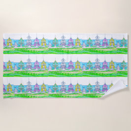 ビーチコテージブライトビーチタオル ビーチタオル