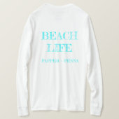 ビーチコテージブライト長袖Tシャツ Tシャツ (デザイン裏面)