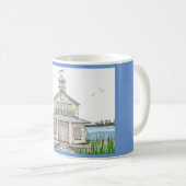 ビーチコテージブルー11ozマグカップ コーヒーマグカップ (正面右)