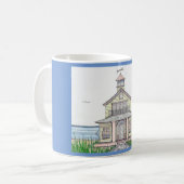 ビーチコテージブルー11ozマグカップ コーヒーマグカップ (正面左)