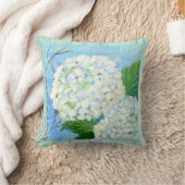 ビーチコテージホワイトハイドランジアフローラパンタリー クッション (ブランケット)