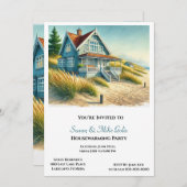 ビーチコテージ引っ越し祝いパーティーパーティの招待状 招待状 (正面/裏面)