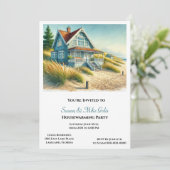 ビーチコテージ新築パーティー招待状 招待状 (スタンド正面)