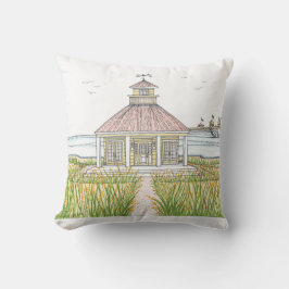 ビーチコテージ枕ホワイトバック クッション