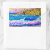 ビーチコミングは良いセラピー 長方形シール (バッグ)