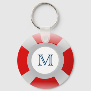 ビーチコレクション: Lifesaver Monogram キーホルダー