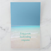 ビーチコンバーの誕生日の船酔い カード (内部)