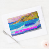 ビーチコンバー島 長方形シール (封筒)