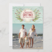 ビーチコースタルクリスマスホリデーフォトカード 招待状 (正面)