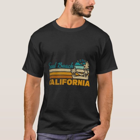 ビーチコースタルシティバケーションシールビーチ Tシャツ (正面)