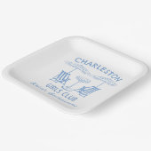 ビーチコースタルブルーバチェロレッテ ペーパープレート (傾斜あり)