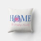 ビーチコースタルホームカニファミリー名 クッション (裏面)