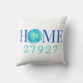 ビーチコースタルホームサンドドカスタムル郵便番号 クッション (裏面)