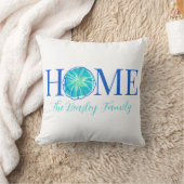 ビーチコースタルホームサンドドルファミリー名 クッション (ブランケット)