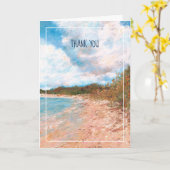 ビーチコースタルミシガンショアリンゴサンキュー カード (黄色い花)