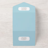 ビーチコースタルライトウェディングRSVPメニュー オールインワン招待状 (外側)