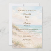 ビーチコーストウェディング 招待状 (正面)