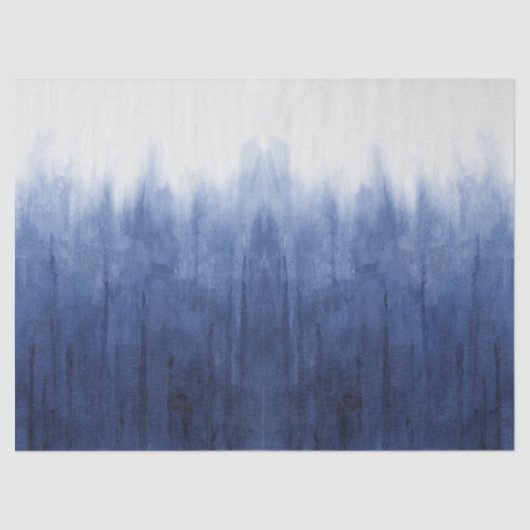 ビーチコーストモダンブルーンホワイト絞り染めしぼり 薄葉紙 (正面)