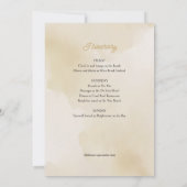 ビーチコースト熱帯バチェロレッテ週末 招待状 (裏面)