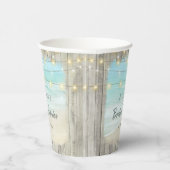ビーチコースト素朴ウッドブライダルシャワー 紙コップ (右)