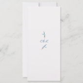 ビーチコースト結婚のメニュー (裏面)